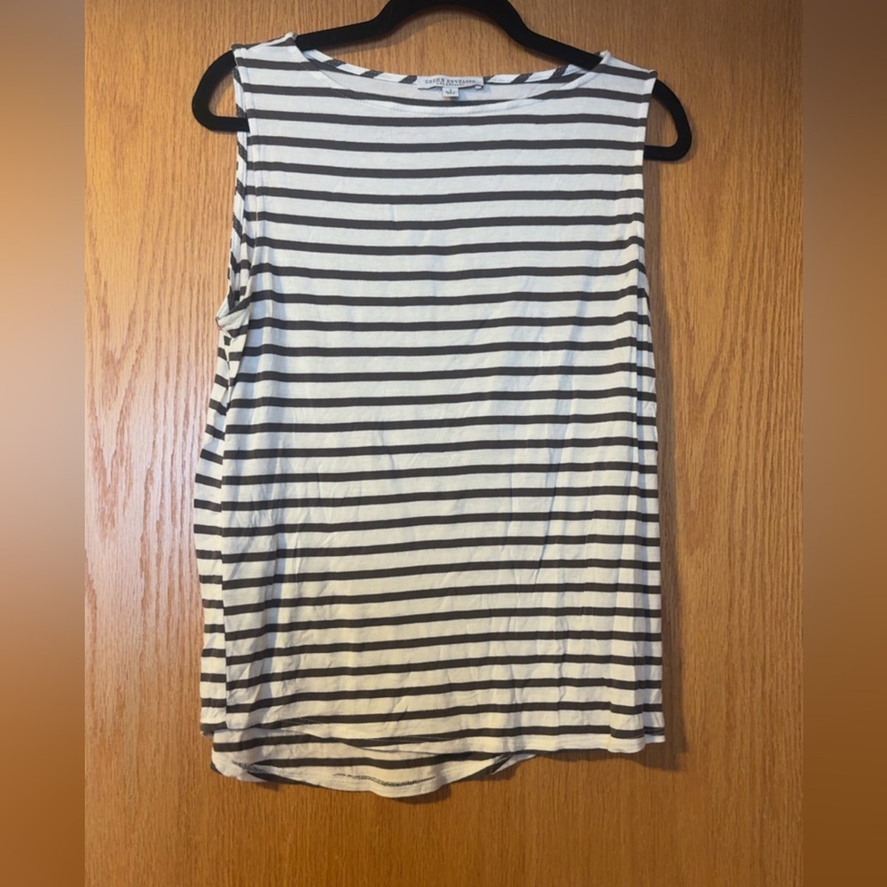 Green Envelope Los Angeles Striped Sleeveless tank top